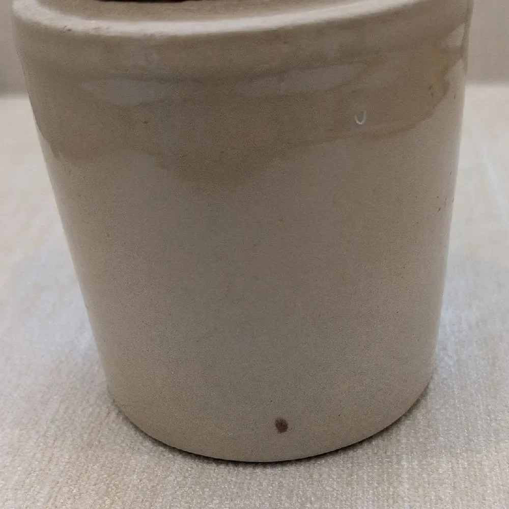 Vintage Pottery Whiskey Crock Stoneware Jug with Handle and Cork Made In USA